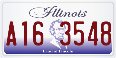 IL license plate A163548