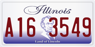 IL license plate A163549