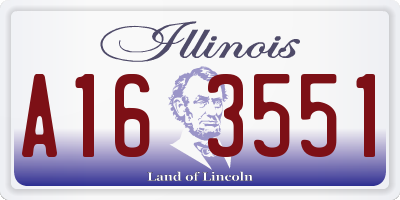 IL license plate A163551