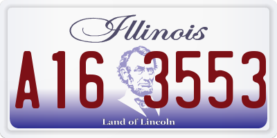 IL license plate A163553