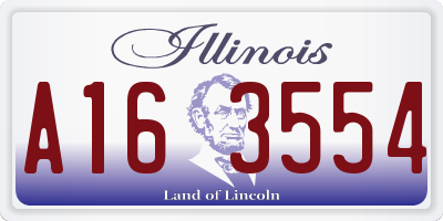 IL license plate A163554