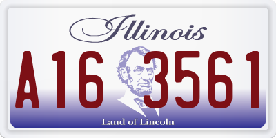 IL license plate A163561