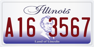 IL license plate A163567