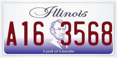 IL license plate A163568