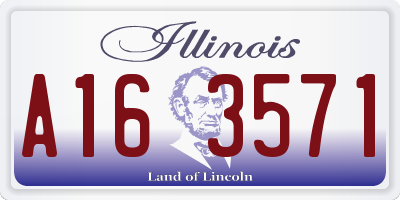 IL license plate A163571