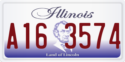 IL license plate A163574