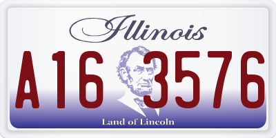 IL license plate A163576