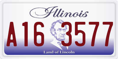 IL license plate A163577