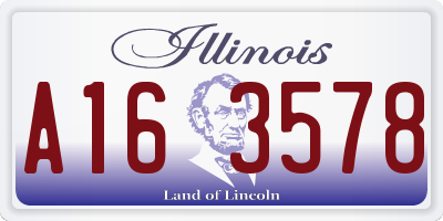 IL license plate A163578