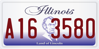 IL license plate A163580