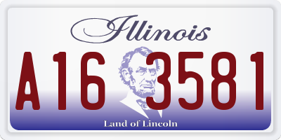 IL license plate A163581