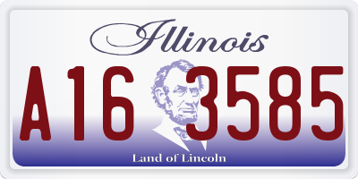 IL license plate A163585