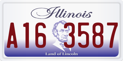 IL license plate A163587