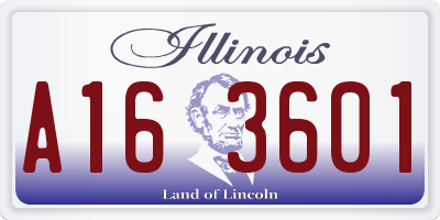 IL license plate A163601