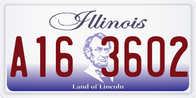 IL license plate A163602