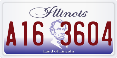 IL license plate A163604