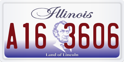 IL license plate A163606