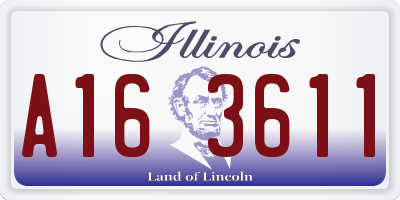 IL license plate A163611