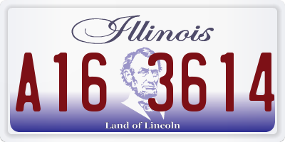 IL license plate A163614