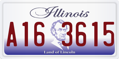 IL license plate A163615