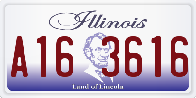 IL license plate A163616