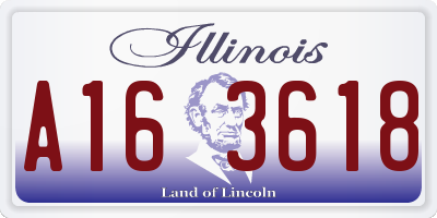 IL license plate A163618