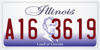 IL license plate A163619