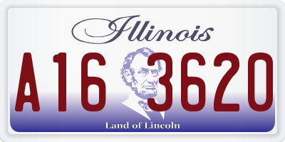 IL license plate A163620