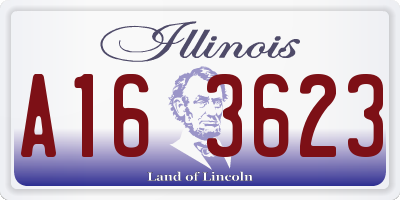 IL license plate A163623