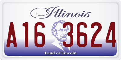 IL license plate A163624