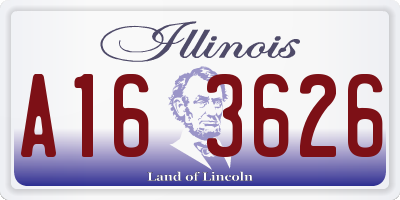 IL license plate A163626