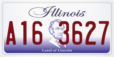 IL license plate A163627