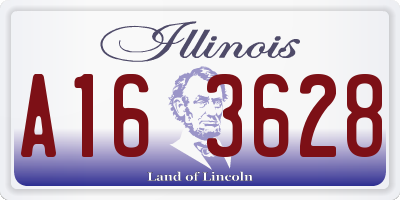 IL license plate A163628