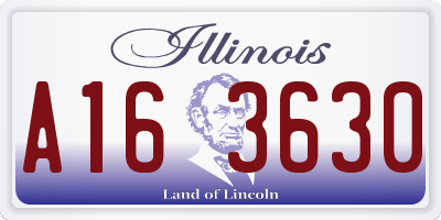 IL license plate A163630