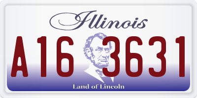 IL license plate A163631