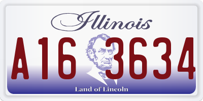 IL license plate A163634