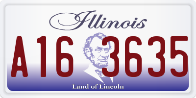 IL license plate A163635