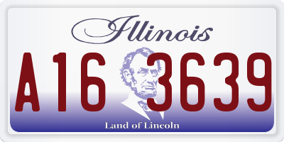 IL license plate A163639