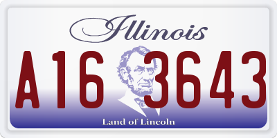 IL license plate A163643