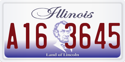 IL license plate A163645