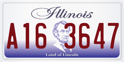 IL license plate A163647