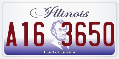 IL license plate A163650