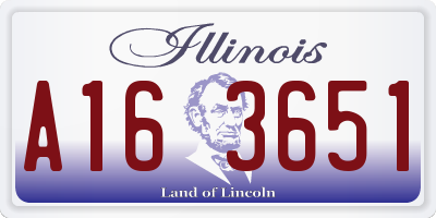 IL license plate A163651