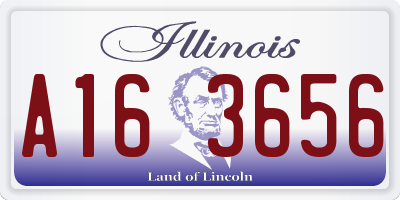 IL license plate A163656