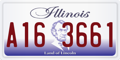 IL license plate A163661