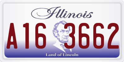 IL license plate A163662