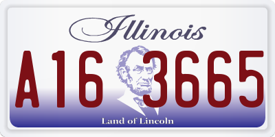 IL license plate A163665