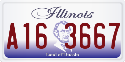 IL license plate A163667