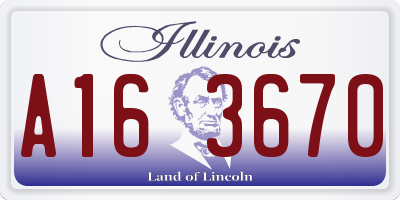 IL license plate A163670