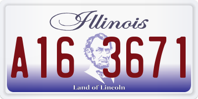 IL license plate A163671